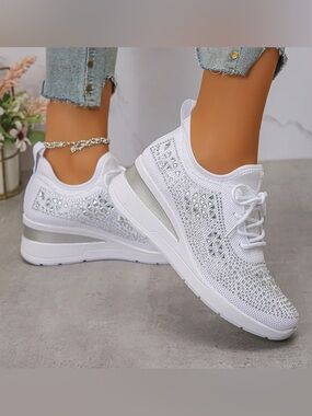 INC International Concepts Ramilah sneakers feature crystal embellishments
